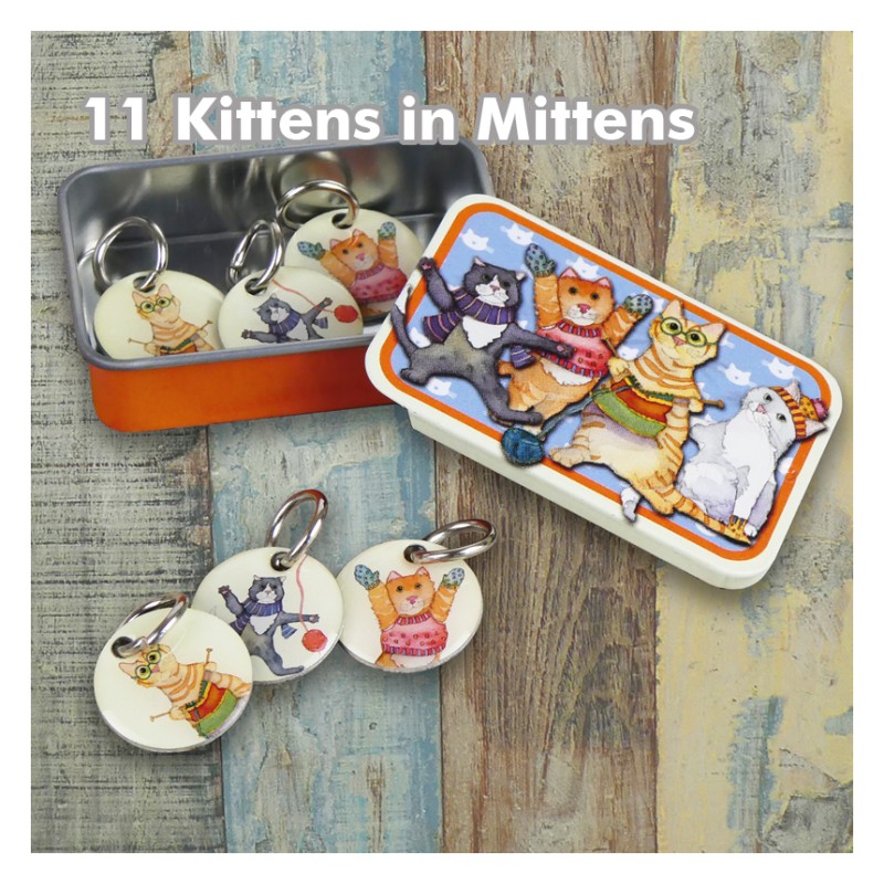 Emma Ball - Stitch Markers in a Tin - Maschenmarkierer mit Öse in Dose