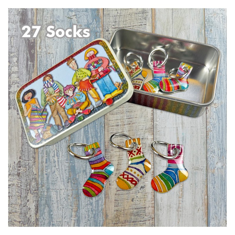 Emma Ball - Stitch Markers in a Tin - Maschenmarkierer mit Öse in Dose