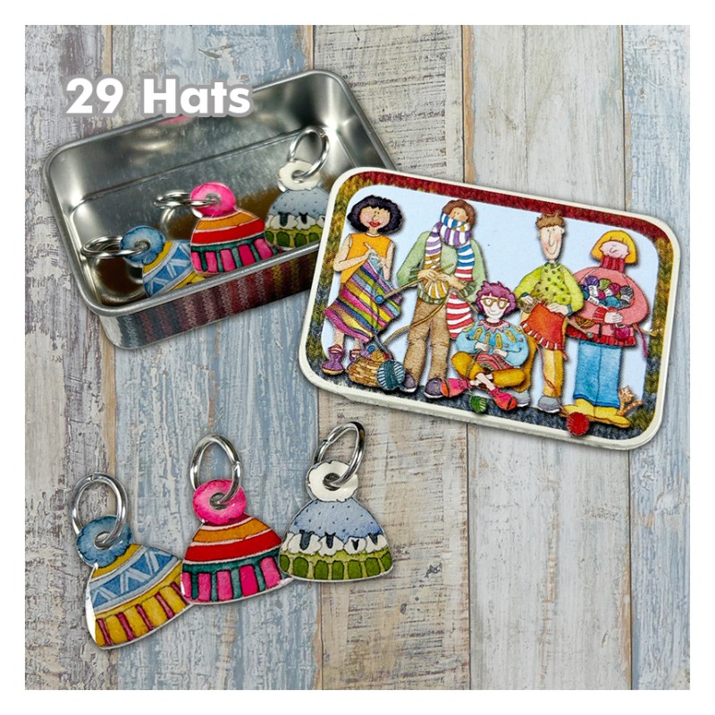Emma Ball - Stitch Markers in a Tin - Maschenmarkierer mit Öse in Dose