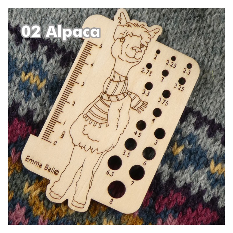 Emma Ball - Needle Gauges - Nadelmaß Holz