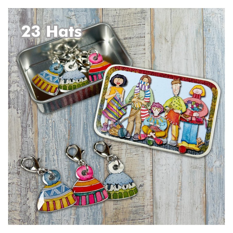 Emma Ball - Crochet Markers in a Tin - Maschenmarkierer mit Karabiner in Dose