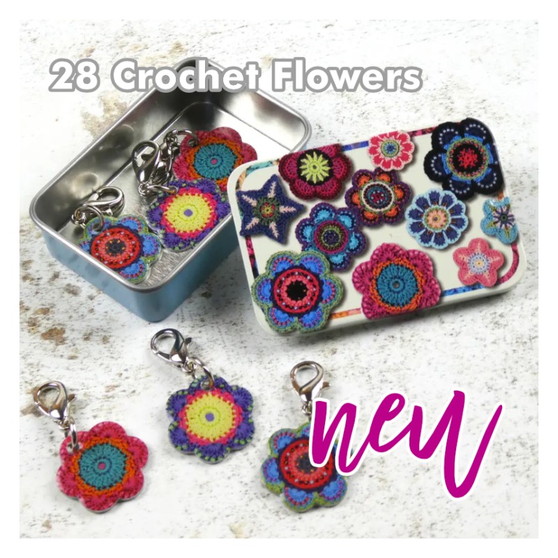 Emma Ball - Crochet Markers in a Tin - Maschenmarkierer mit Karabiner in Dose