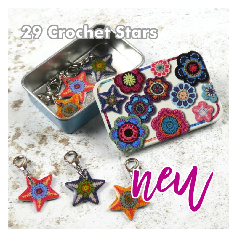 Emma Ball - Crochet Markers in a Tin - Maschenmarkierer mit Karabiner in Dose