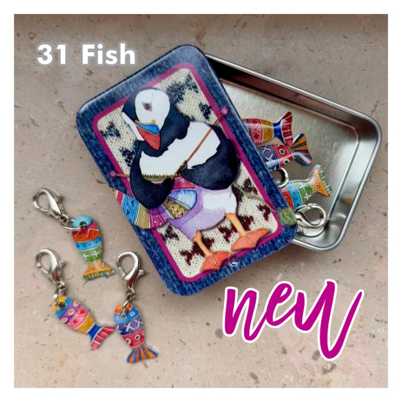 Emma Ball - Crochet Markers in a Tin - Maschenmarkierer mit Karabiner in Dose